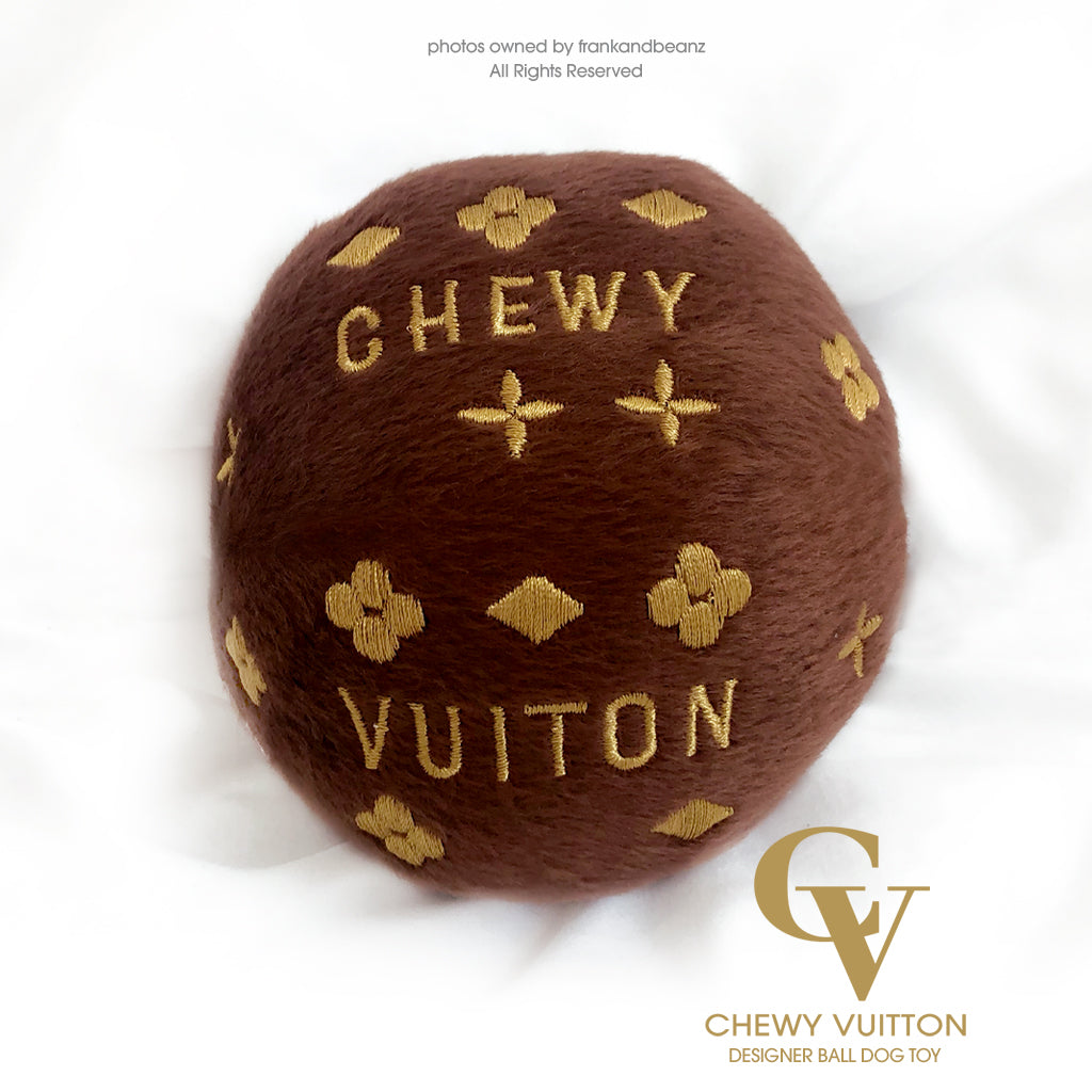 Chewy Vuitton Designer Catch Ball Dog Toy