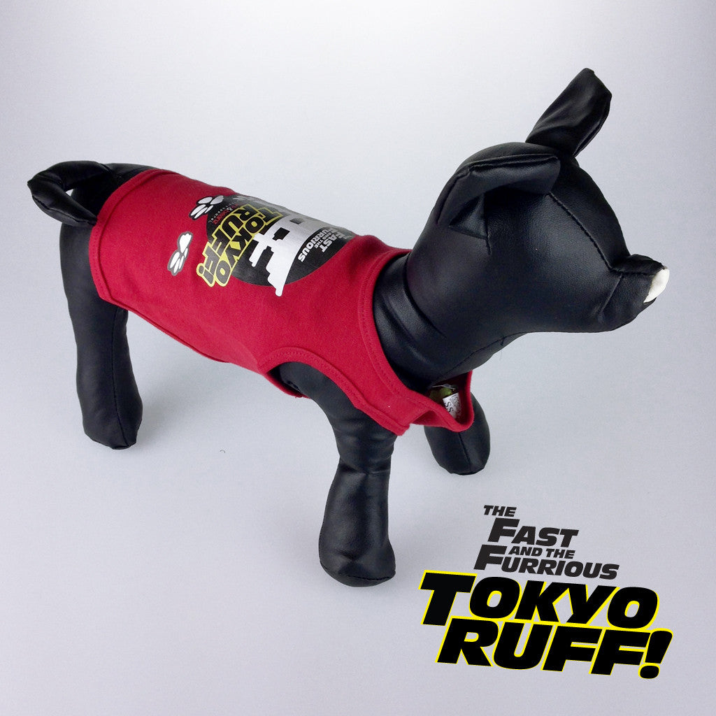 Fast & the Furrious™ - Tokyo Ruff Dog Red Tank Top