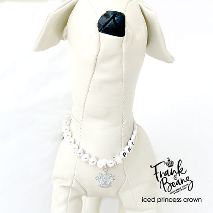 Princess Crown Personalized Pearl Dog & Cat Necklace