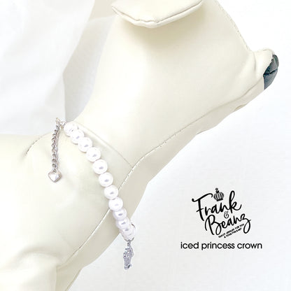 Princess Crown Personalized Pearl Dog & Cat Necklace