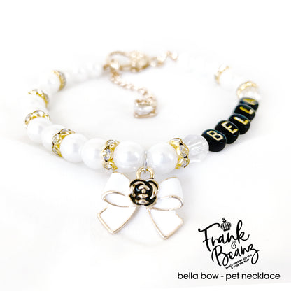 Bella Bows Personalized Pearl Dog & Cat Necklace