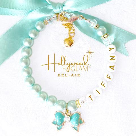 Hollywood Glam Pearl Dog Necklace Cat Necklace Luxury Pet Jewelry Bel Air