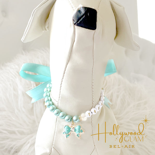 Hollywood Glam Pearl Dog Necklace Cat Necklace Luxury Pet Jewelry Bel Air