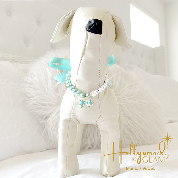 Hollywood Glam Pearl Dog Necklace Cat Necklace Luxury Pet Jewelry Bel Air