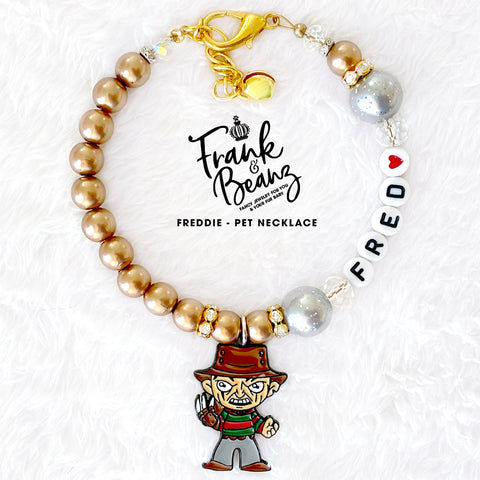 Freddie Halloween Dog Necklace Spooky Cat Necklace Custom Pet Jewelry