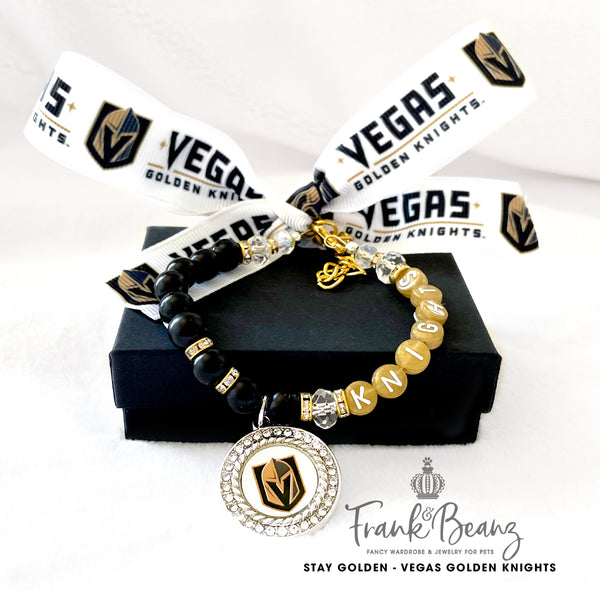 Stay Golden - The Champs Vegas Golden Knights Pet Necklace Gold