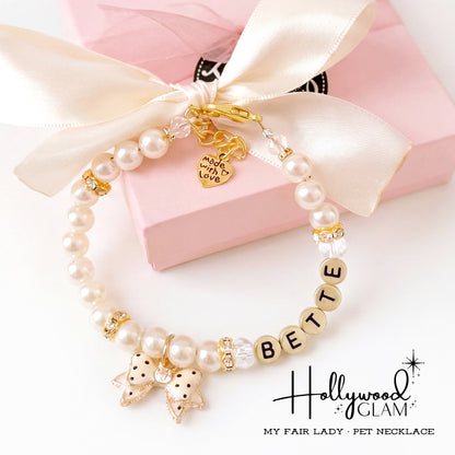 Hollywood Glam Pearl Pet Necklace- My Fair Lady