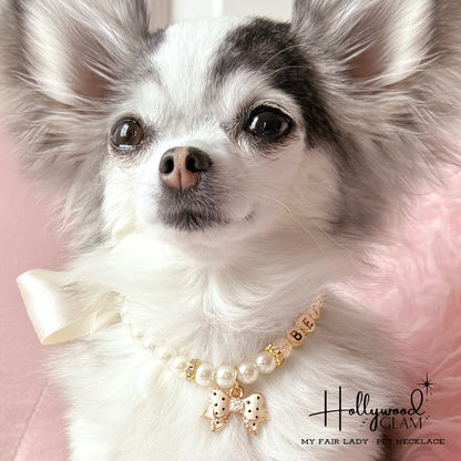 Hollywood Glam Pearl Pet Necklace- My Fair Lady
