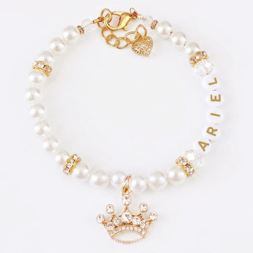 Queen of the Pack Rhinestone Gold Crown Dog & Cat Necklace