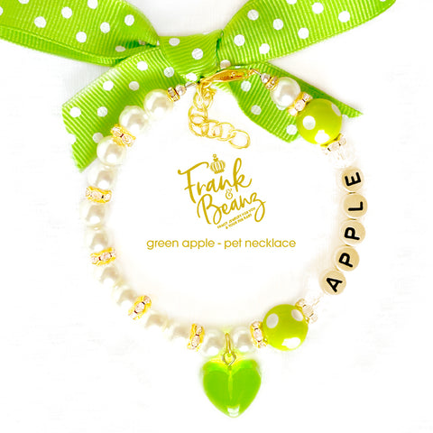 Hard Candy Green Apple Dog Necklace Collar Cat Necklace Luxury Pet Jewelry
