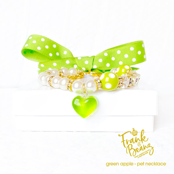 Hard Candy Green Apple Dog Necklace Collar Cat Necklace Luxury Pet Jewelry