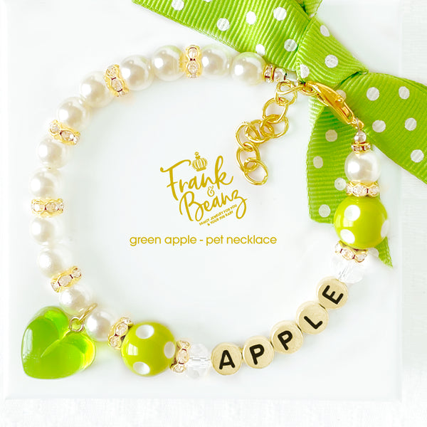 Hard Candy Green Apple Dog Necklace Collar Cat Necklace Luxury Pet Jewelry
