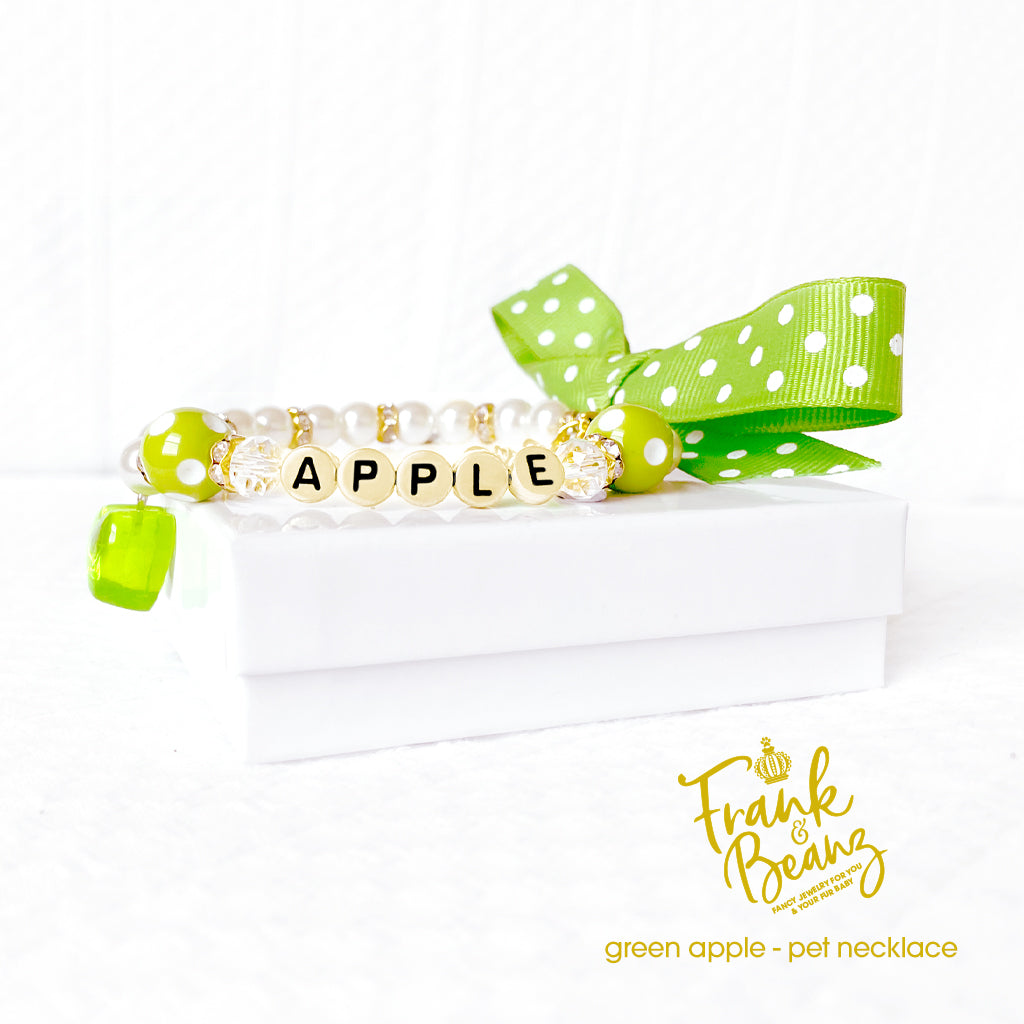 Hard Candy Green Apple Dog Necklace Collar Cat Necklace Luxury Pet Jewelry