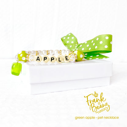 Hard Candy Green Apple Dog Necklace Collar Cat Necklace Luxury Pet Jewelry