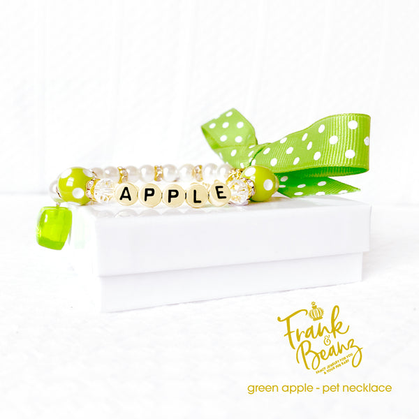 Hard Candy Green Apple Dog Necklace Collar Cat Necklace Luxury Pet Jewelry