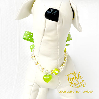 Hard Candy Green Apple Dog Necklace Collar Cat Necklace Luxury Pet Jewelry