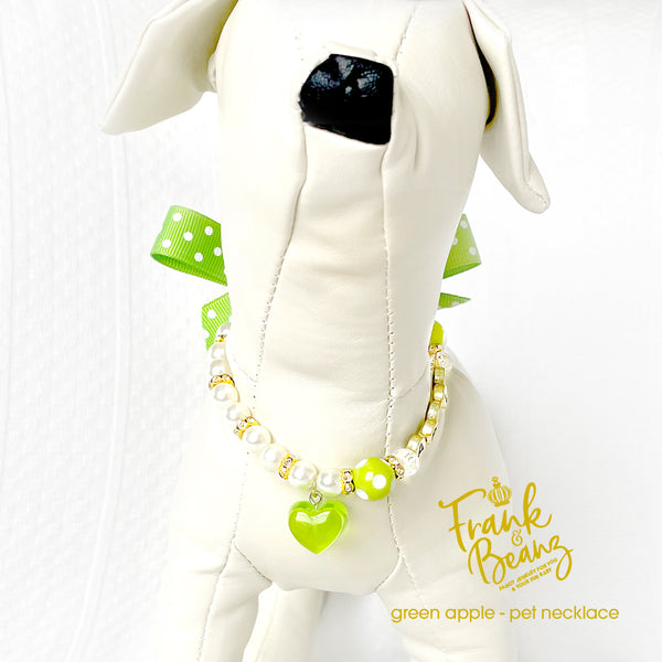 Hard Candy Green Apple Dog Necklace Collar Cat Necklace Luxury Pet Jewelry