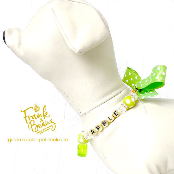 Hard Candy Green Apple Dog Necklace Collar Cat Necklace Luxury Pet Jewelry