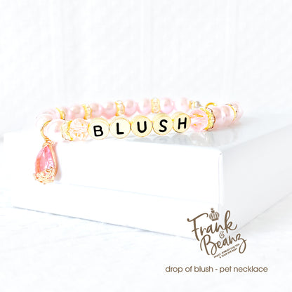 Drop of Blush Pearl Dog Necklace Cat Necklace Luxury Pet Jewelry