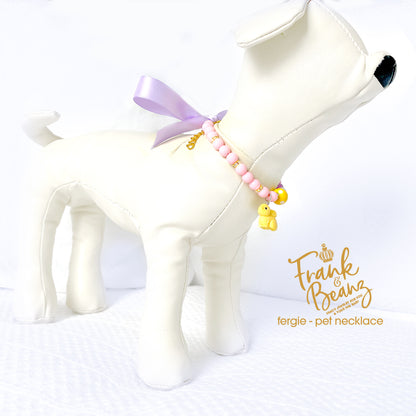 Fergie the Bunny Carnival Pearl Dog Necklace Collar Easter Cat Collar