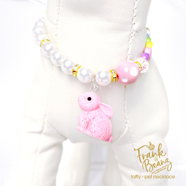 Easter Bunny Pearl Dog Necklace Cat Collar Pet Necklace Taffy