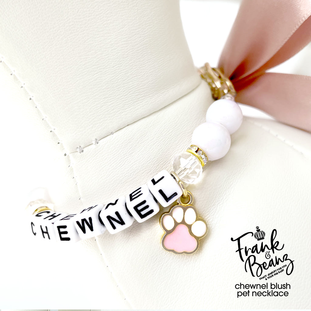 Pawsitively Pink— Personalized Paw Charm Dog & Cat Necklace