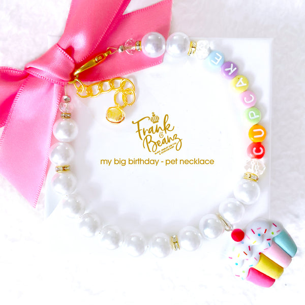 Birthday Cake Pearl Dog Necklace Cat Necklace Luxury Pet Jewelry