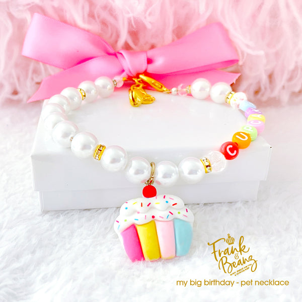 Birthday Cake Pearl Dog Necklace Cat Necklace Luxury Pet Jewelry