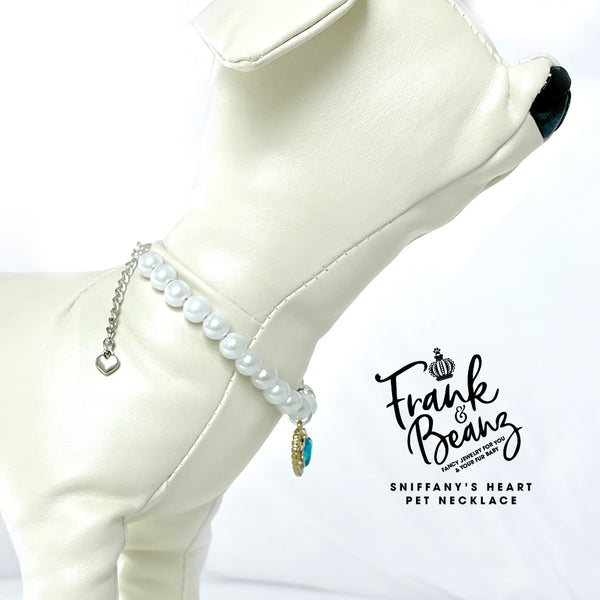 Sniffany's Diamond Heart Dog Necklace Luxury Pet Jewelry Cat Collar
