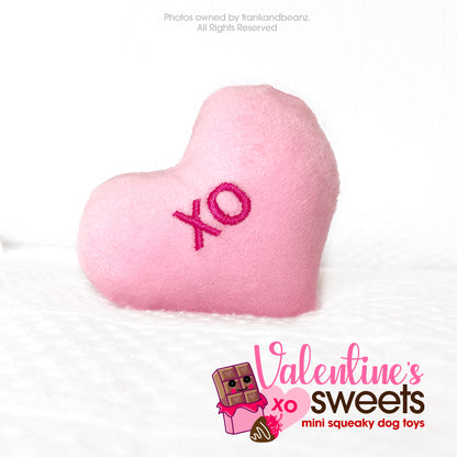 Valentines Day Plush Dog Toy Set for Small Dogs Squeaky