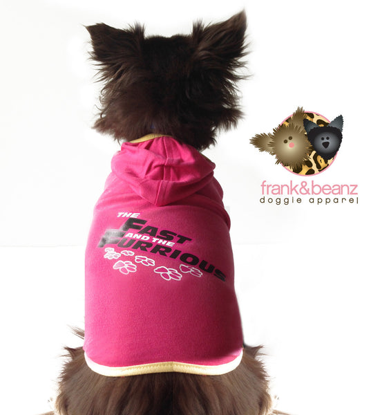 Fast & the Furrious™ Classic Pink Little Dog Hoodie Shirt