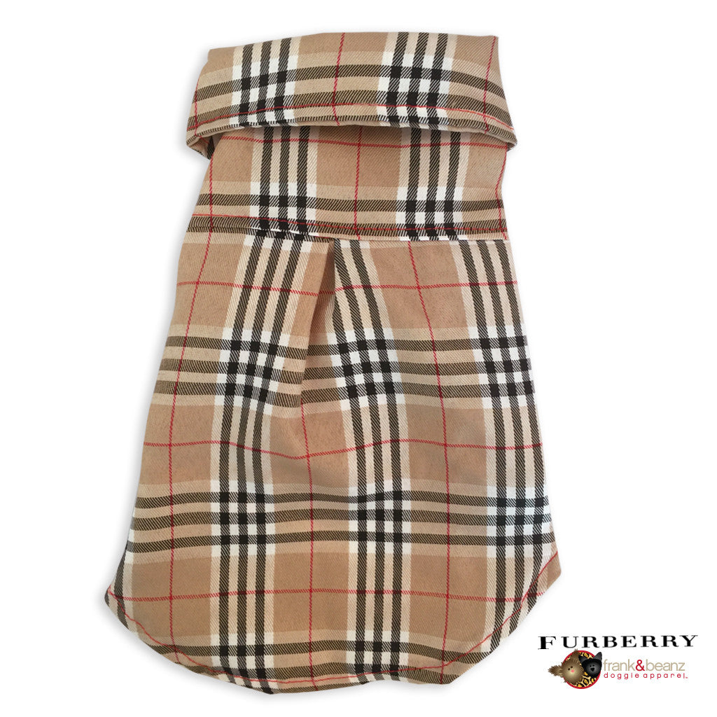 Furberry- Plaid Bowtie Dog Shirt Pet Clothes for Small Dogs