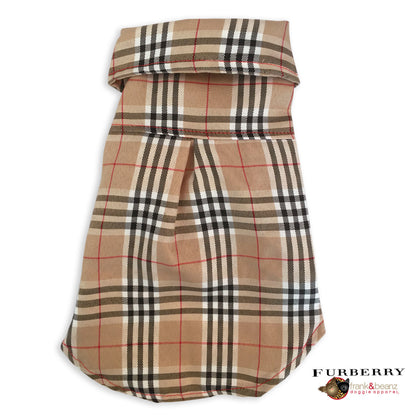 Furberry- Plaid Bowtie Dog Shirt Pet Clothes for Small Dogs