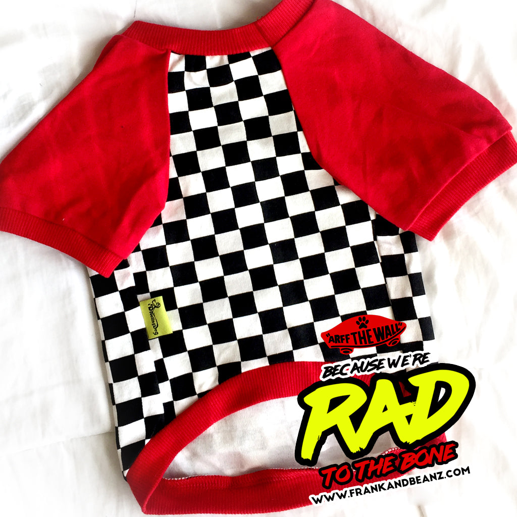Arff the Wall Skater Checkered Dog Shirt