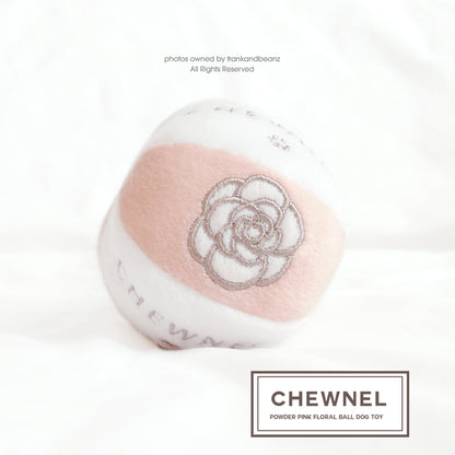 Chewnel Designer Blush Floral Ball Dog Toy