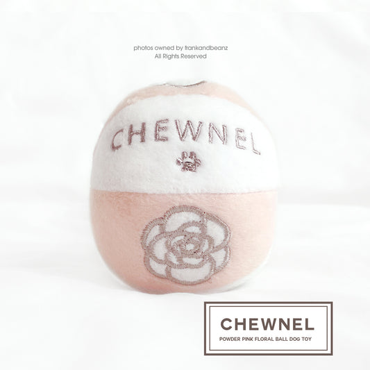 Chewnel Designer Blush Floral Ball Dog Toy