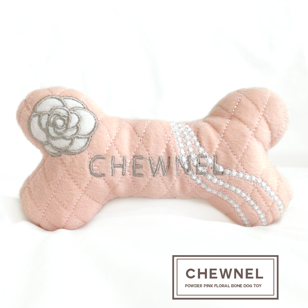 Chewnel Designer Blush Floral Ball Dog Toy
