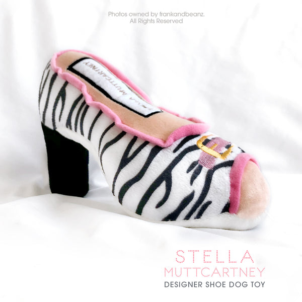 Stella MuttCartney Zebra Designer Shoe Dog Toy