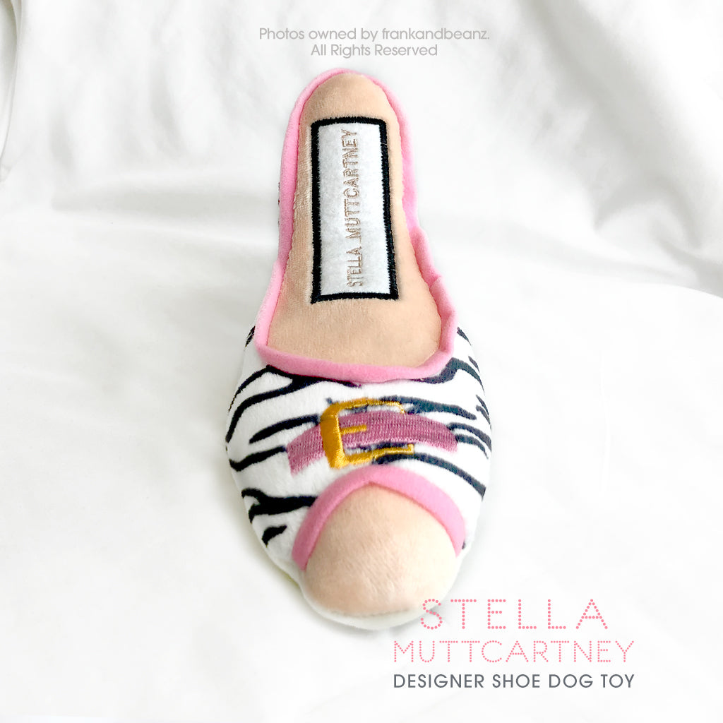 Stella MuttCartney Zebra Designer Shoe Dog Toy