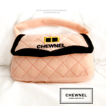 Chewnel Peach Purse Designer Dog Toy Plush