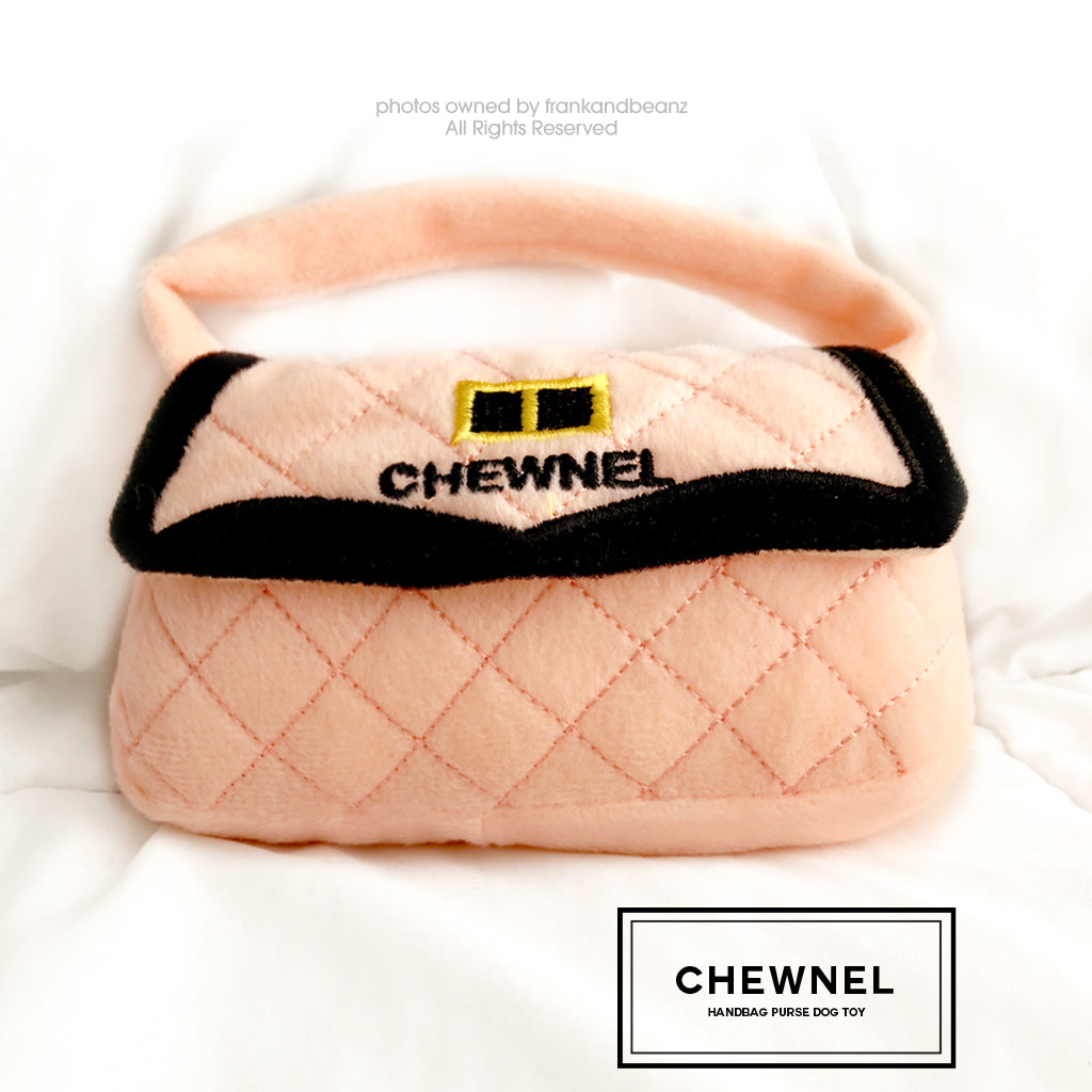 Chewnel Peach Luxury Dog Toy Purse