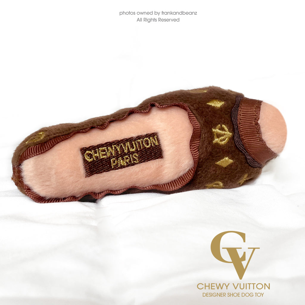 Chewy Vuitton Designer Shoe Classic Dog Toy
