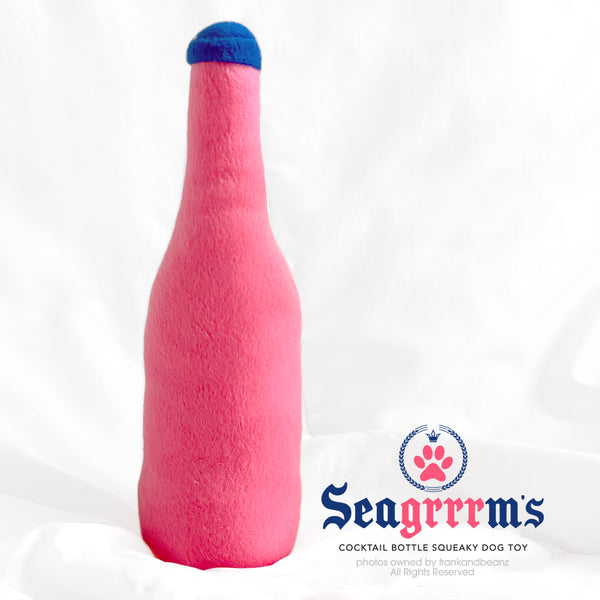 Seagrrrms Candy Pink Cocktail Bottle Dog Toy