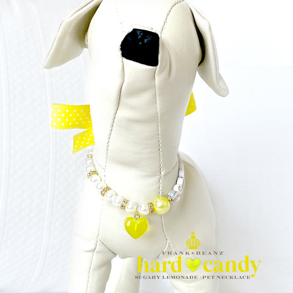 Hard Candy Lemonade Dog Necklace Dog Collar Cat Necklace Luxury Pet Jewelry