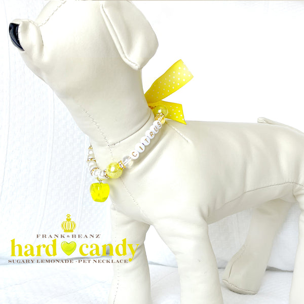 Hard Candy Lemonade Dog Necklace Dog Collar Cat Necklace Luxury Pet Jewelry
