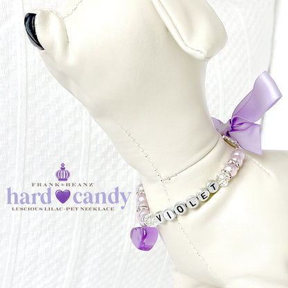 Hard Candy Luscious Lilac Dog Cat Necklace Luxury Pet Jewelry