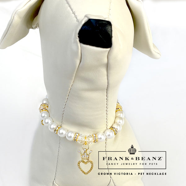 Crown Victoria Elegant Pearl Pet Necklace