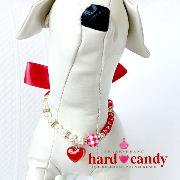 Hard Candy Red Delicious Dog Necklace Dog Collar Cat Necklace Luxury Pet Jewelry