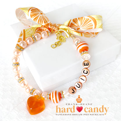 Hard Candy Tangerine Dream Dog Necklace Dog Collar Cat Necklace Luxury Pet Jewelry