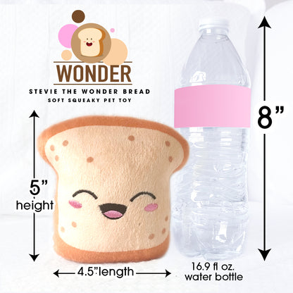Stevie The Wonder Bread Mini Squeaky Dog Toy